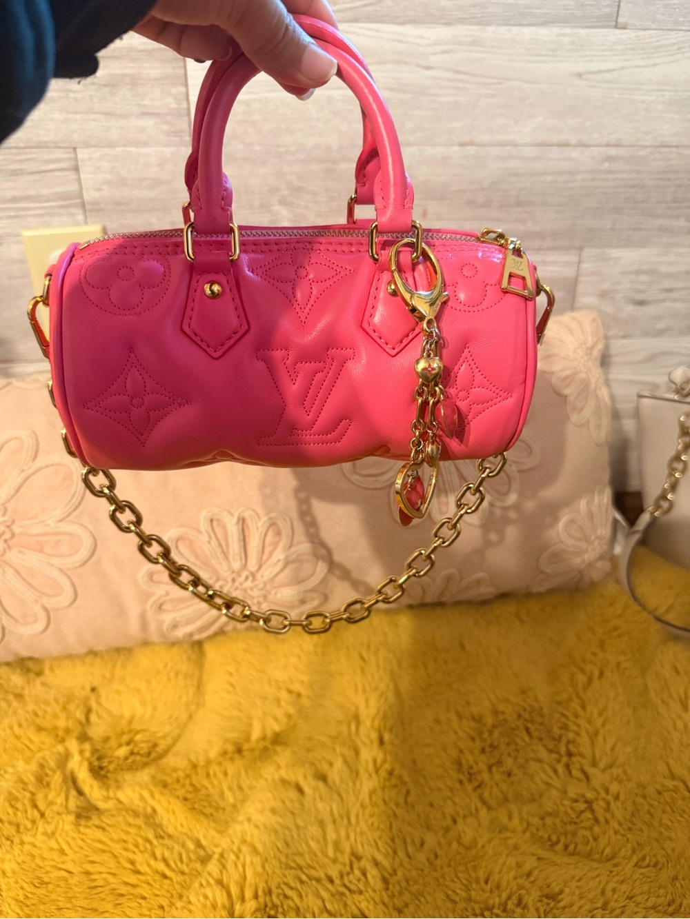 Louis Vuitton dragon fruit pink bubblegram Monogram Barrel Papillon bag - Picture 5 of 11